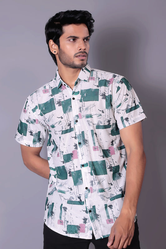 Green color Half Sleeve Shirt