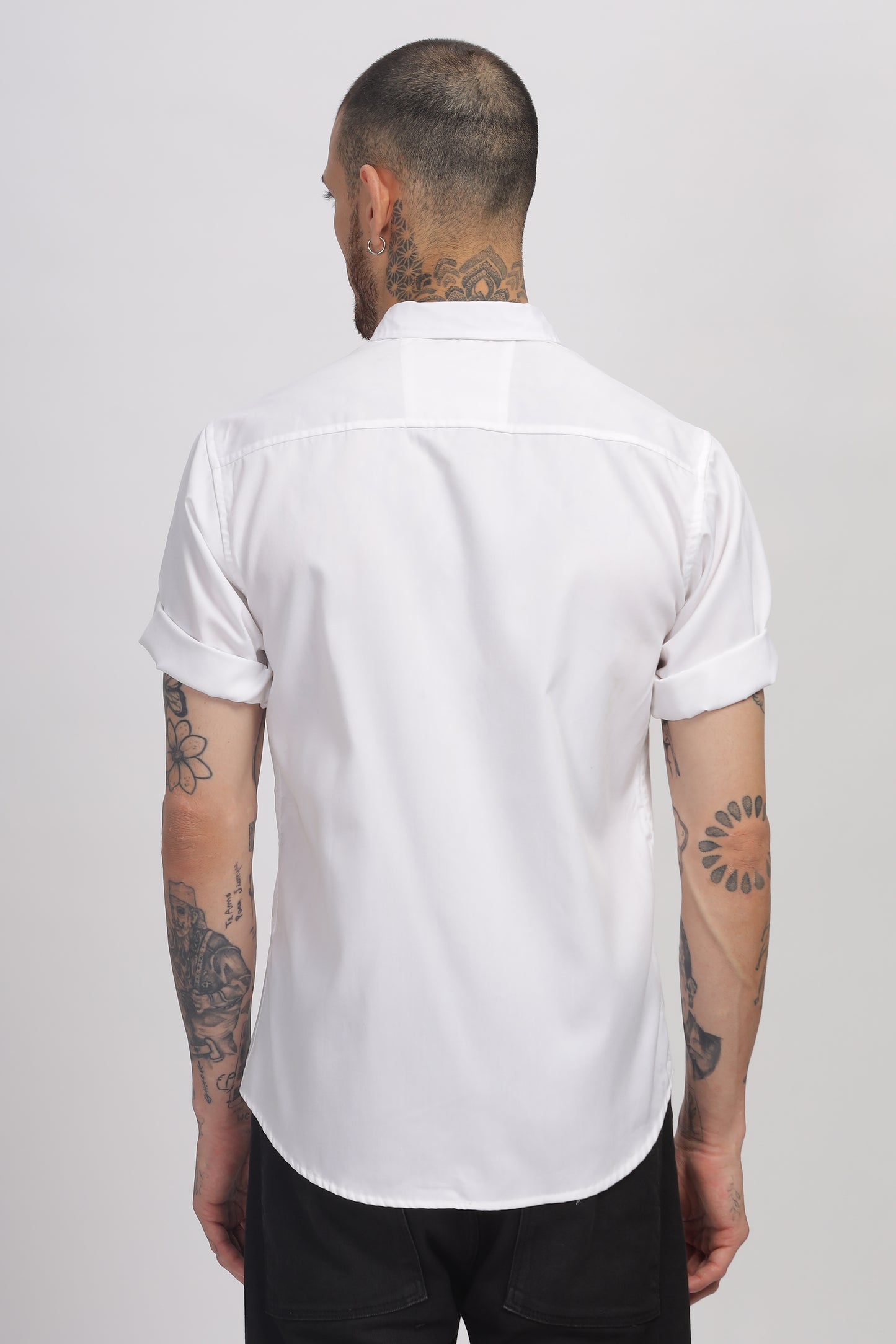 Cotton White Color Full Sleeve Shirt