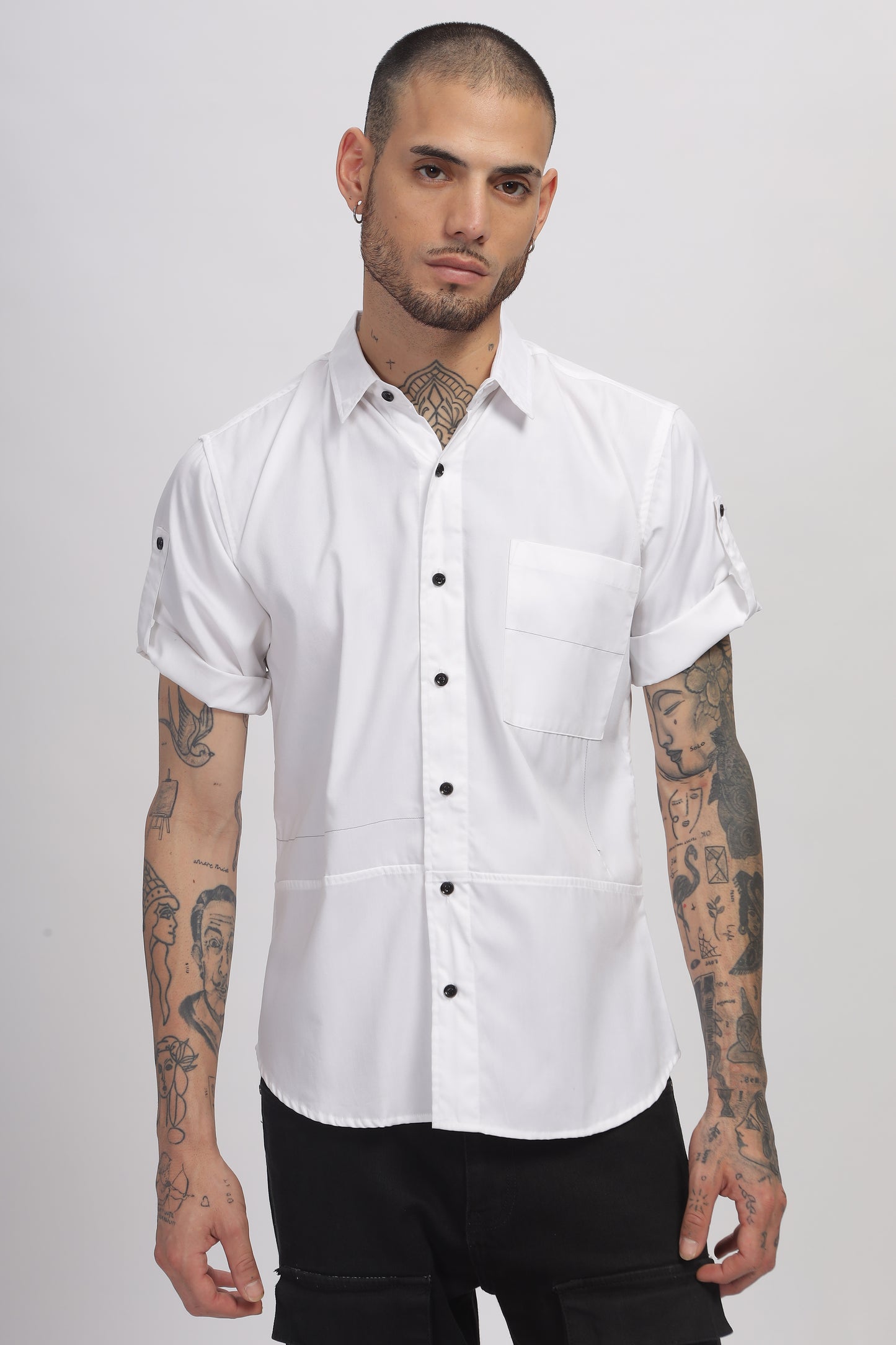 Cotton White Color Full Sleeve Shirt