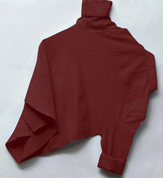 Falcone Maroon Color Full Sleeve Shirt