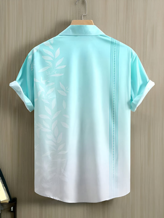 Ocean Blue Lycra Half Sleeve Shirt