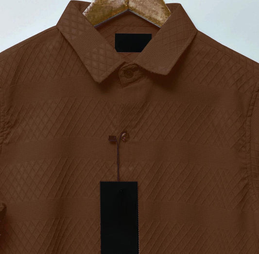 Falcone Brown Color Full Sleeve Shirt