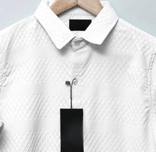 Falcone White Color Full Sleeve Shirt
