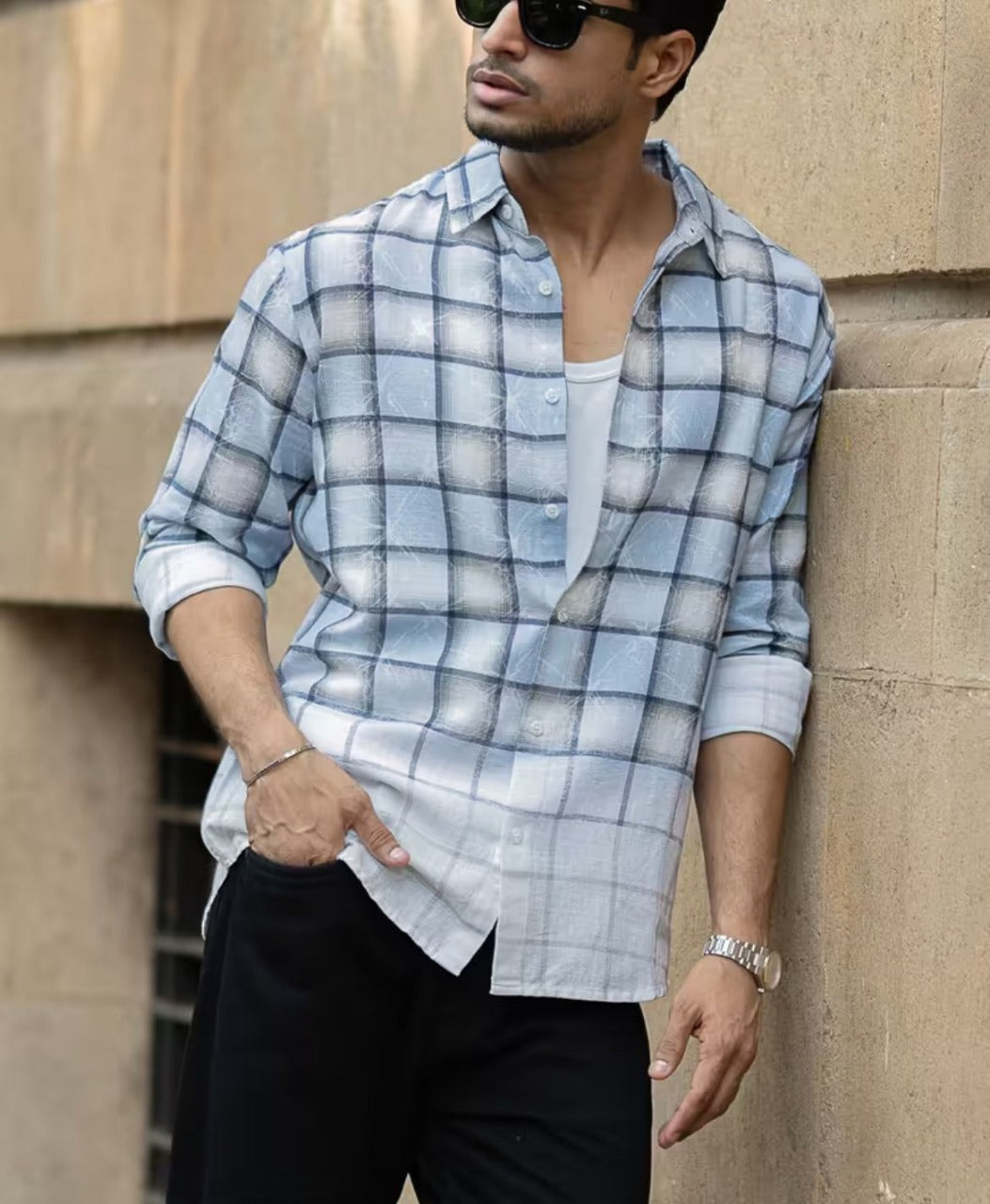 Checked Lycra Shirt
