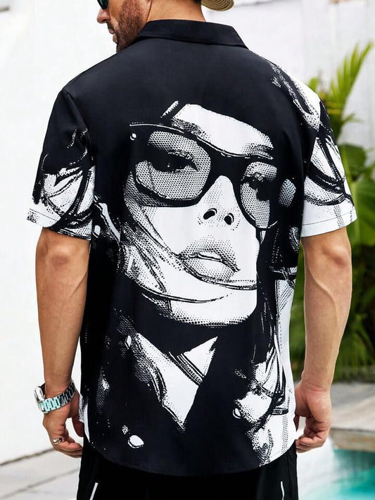 Black Color Lycra Half Sleeve Shirt