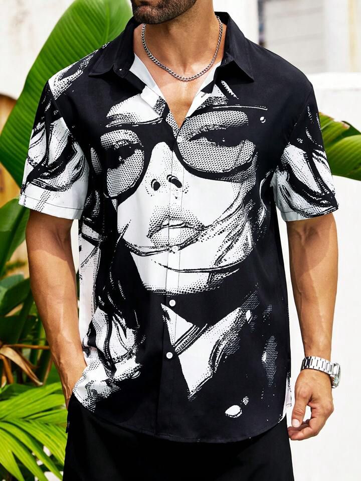 Black Color Lycra Half Sleeve Shirt