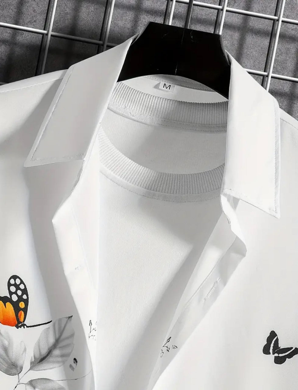 Black And White Color Lycra Half Sleeve Shirt