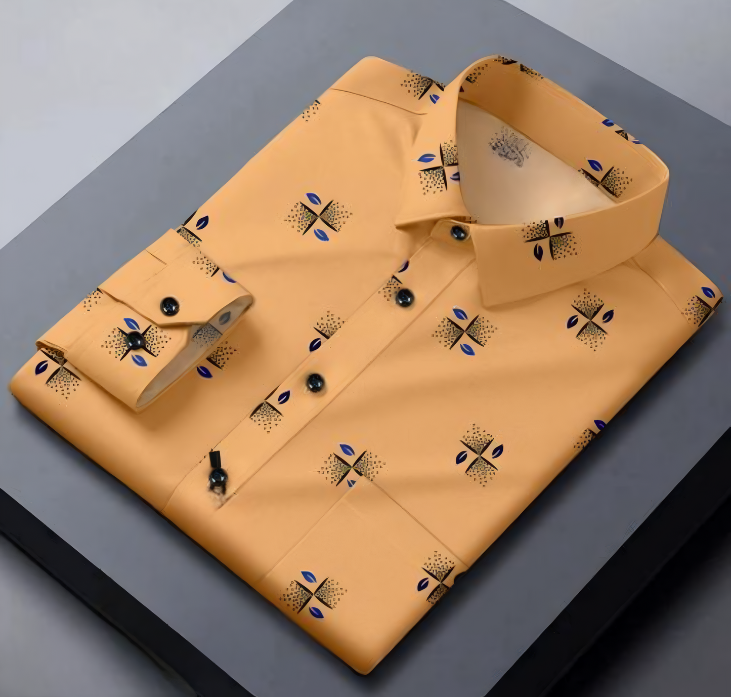 Mustard Yellow Color Lycra Full Sleeve Shirt