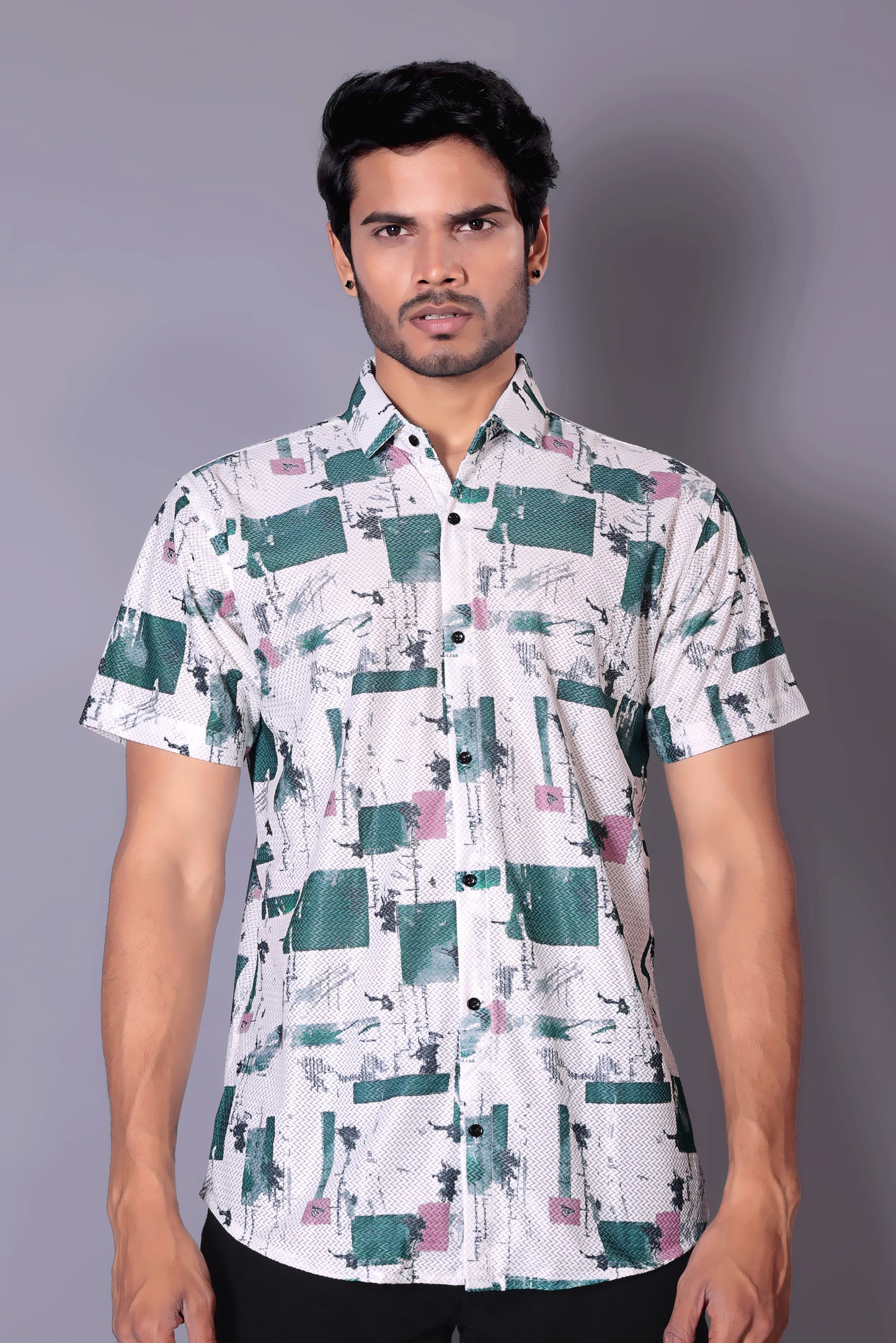 Green color Half Sleeve Shirt
