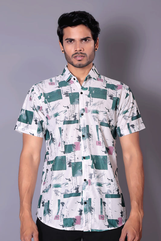 Green color Half Sleeve Shirt