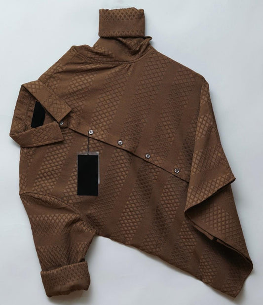 Falcone Brown Color Full Sleeve Shirt
