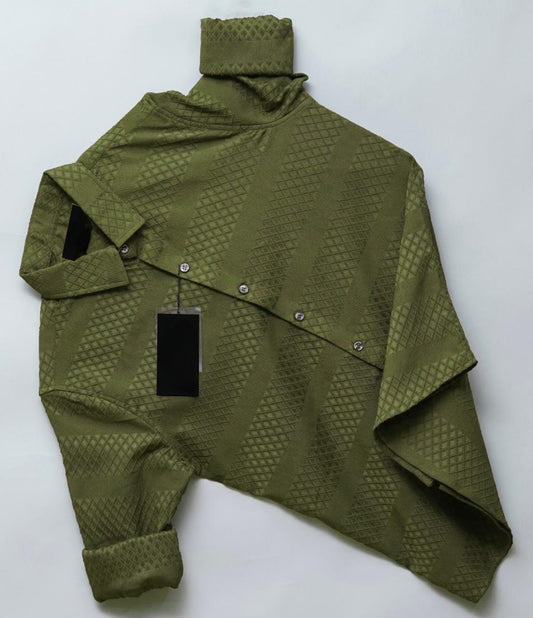Falcone Olive Green Full Sleeve Shirt