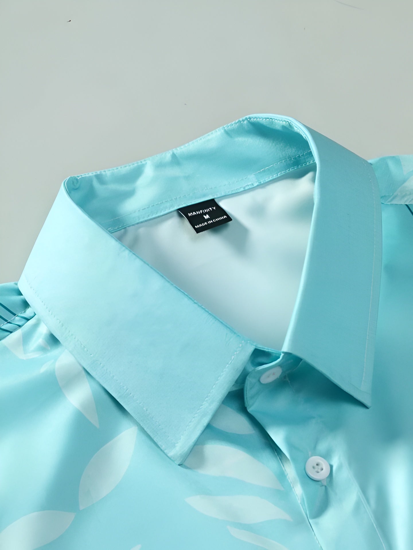 Ocean Blue Lycra Half Sleeve Shirt
