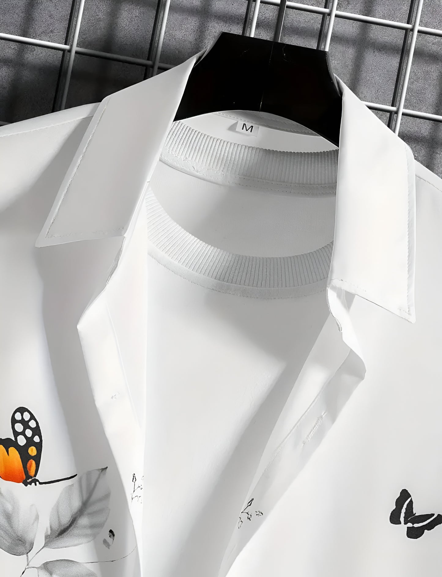 Lycra Black And White Color Half Sleeve Shirt