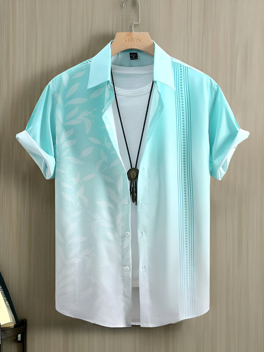 Ocean Blue Lycra Half Sleeve Shirt